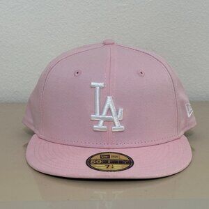New Era 59Fifty LA Dodgers Fitted Pink Hat 7 1/4